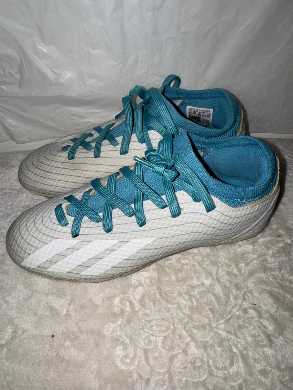 PARLEY Kids Teal and White Athletic Sneakers